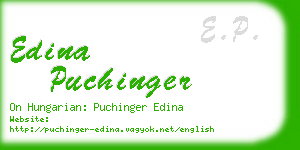edina puchinger business card